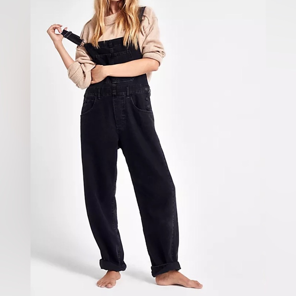 Black Jean Overalls